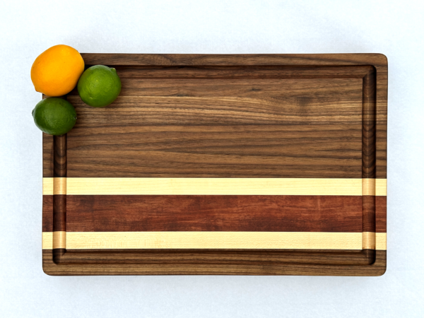 Walnut, Maple and Purple Heart — Edge Grain - Image 4